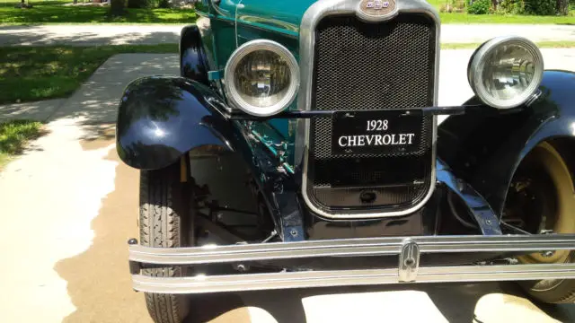 1928 chevy ab national, green, mint condition, runs great