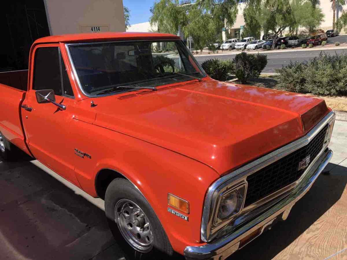 1972 chevrolet c10 pickup red rwd automatic