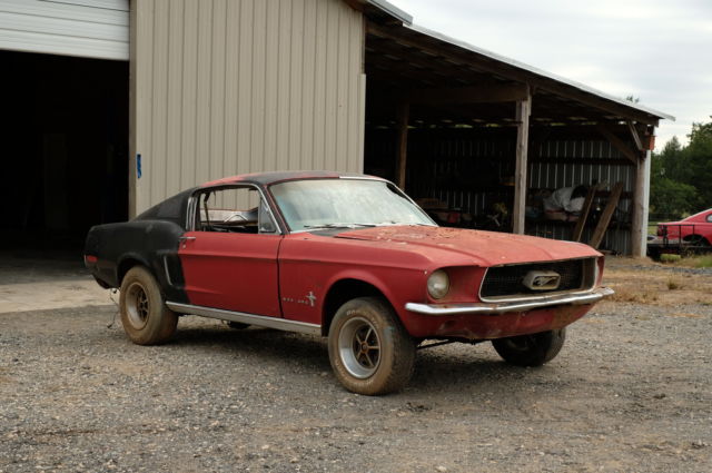 1968 mustang fastback gt s-code 4spd project
