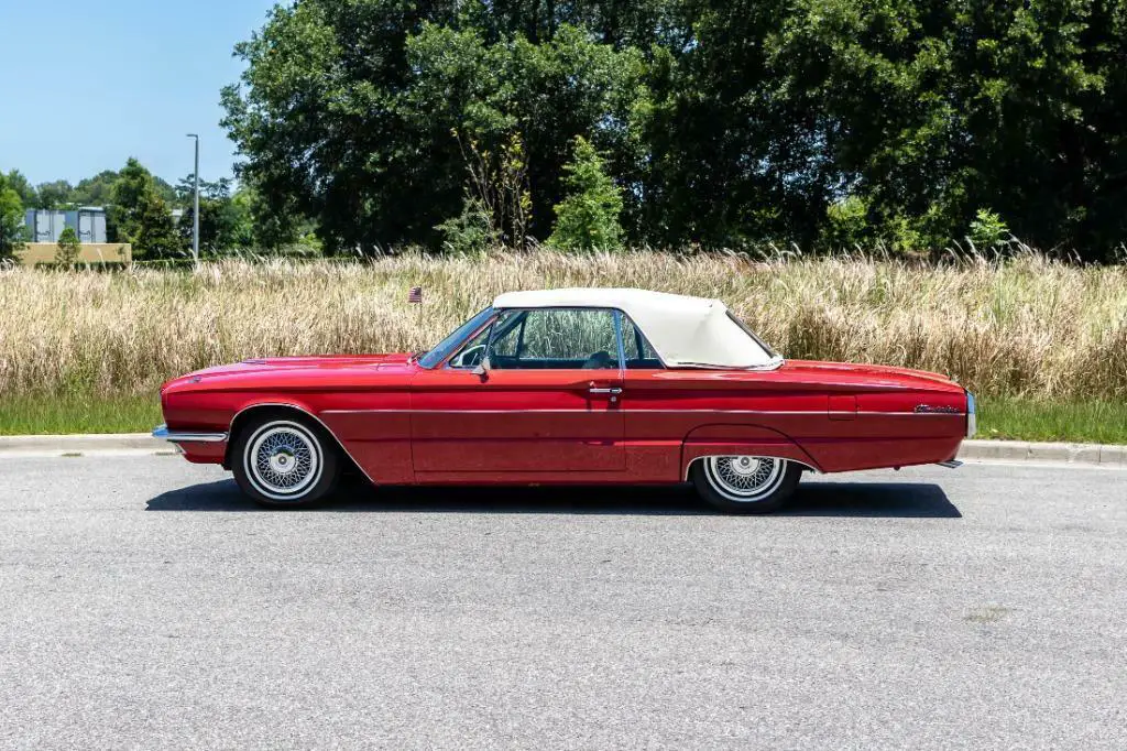 1966 ford thunderbird convertible red