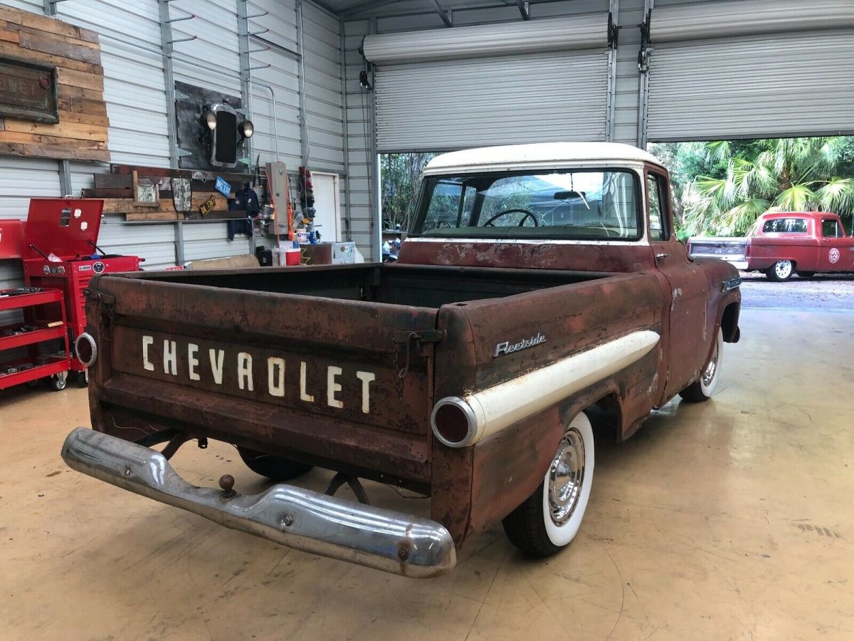 1959 chevy short bed fleetside all original matching numbers v8 with automatic!