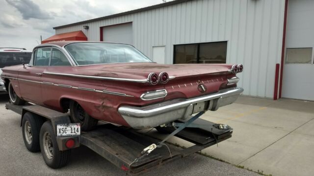 1960 pontiac bonneville bubble top 2 door hardtop same owner since 1978 project!