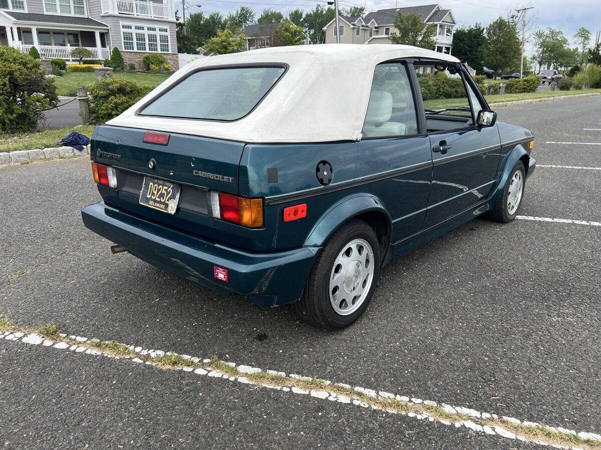 1992 volkswagen cabriolet convertible green carat