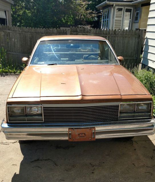 1985 el camino gold project car great body condition located in akron, ohio