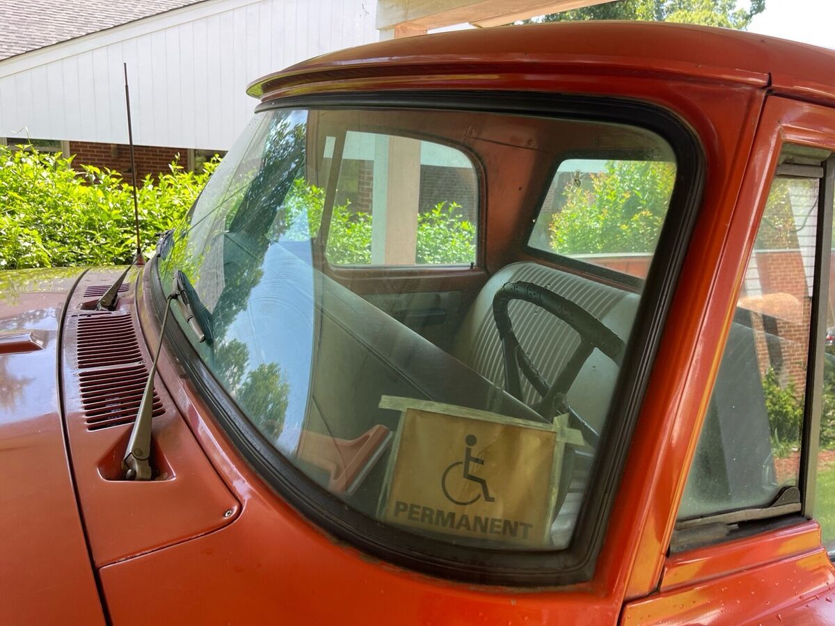 1971 dodge pickup orange rwd automatic