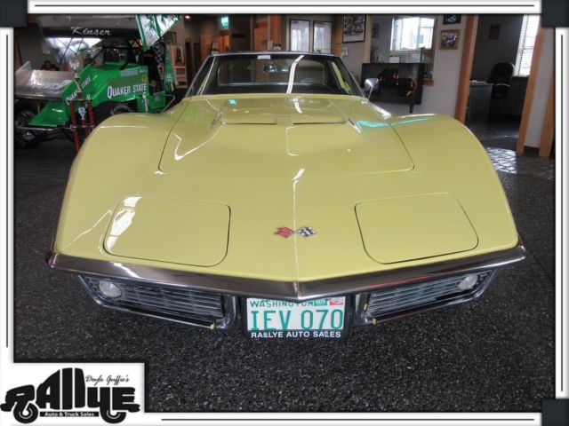 1968 yellow t-top 427 rare find!!!