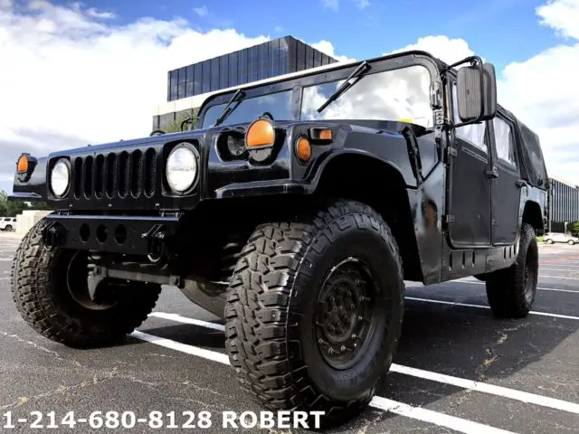 humvee m998 hmmwv 4x4 41,000 miles black suv v8 6.2l automatic helicopter hooks