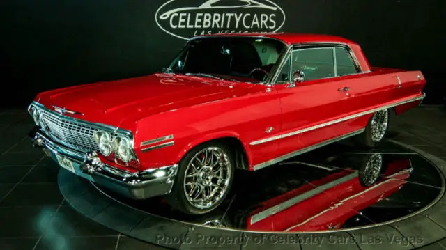 1963 chevrolet impala ss restomod 327 v8 0 red coupe 327 ci v8 4-speed manual