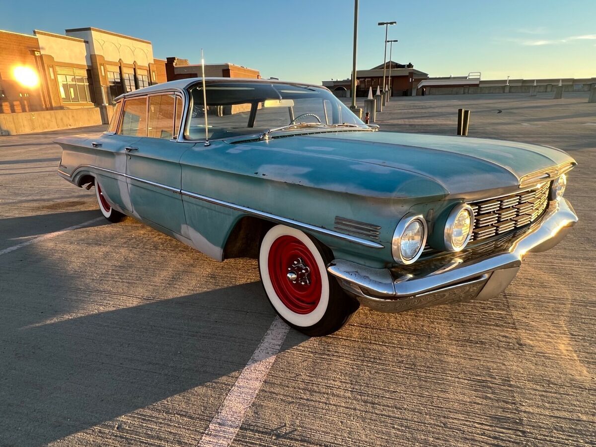 1960 oldsmobile dynamic 88 blue rwd automatic holiday 4dr flat top