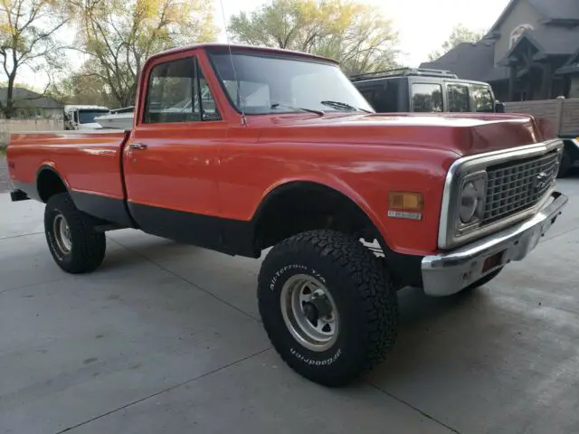 1972 chevrolet - 4x4 - long bed - v8 - auto - runs/drives/stops/steers - cool!