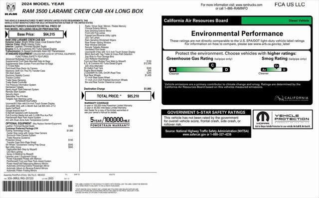 2024 ram 3500 laramie crew cab 4x4 8' box
