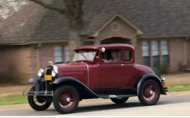 beautiful great condition 1930 ford model a coupe burgundy rumble seat new tires