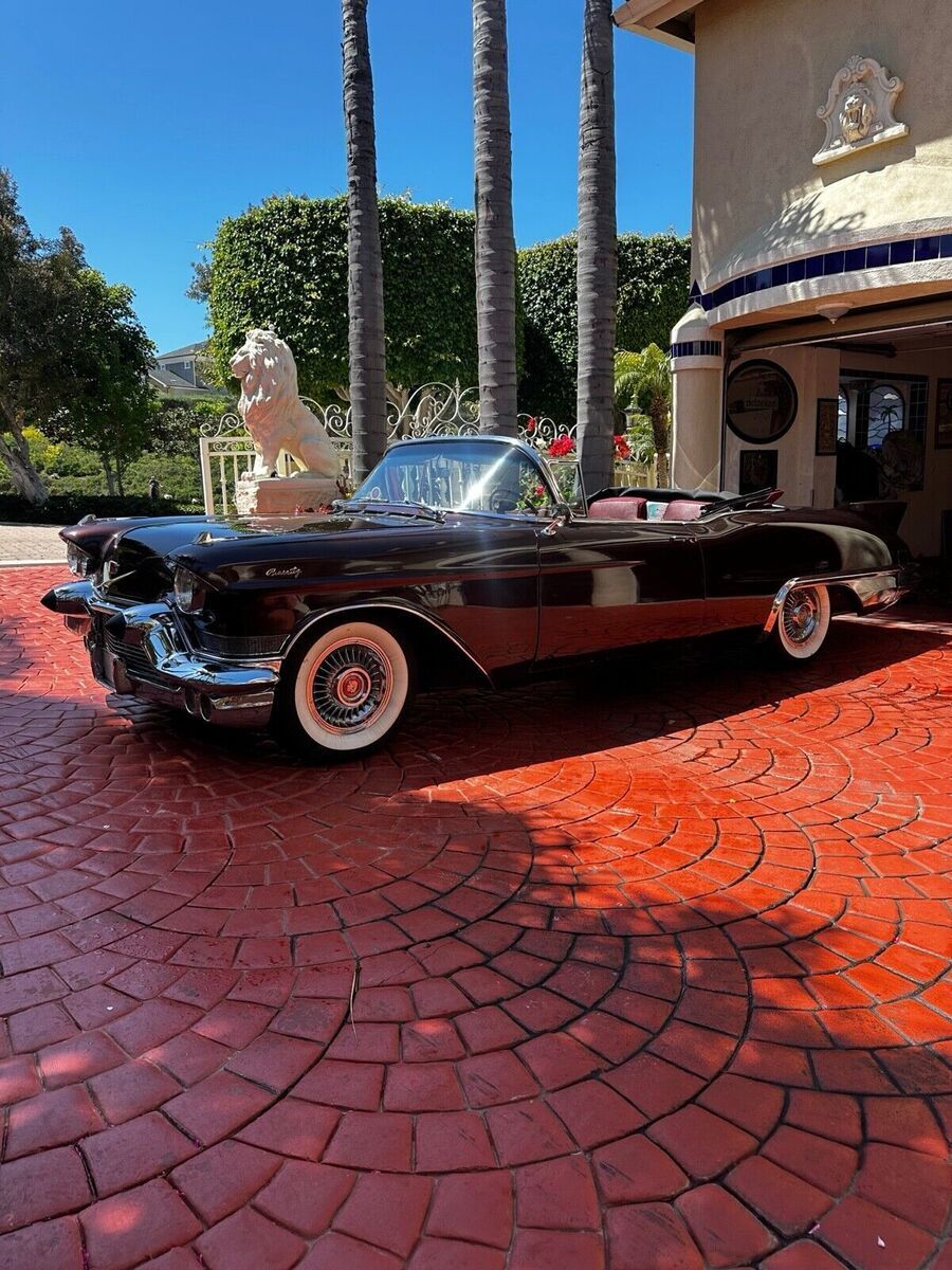 1957 cadillac biarritz convertible red