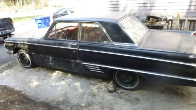 1962 mercury meteor 2dr sedan black /red 99% rust free barn find lowered reserve