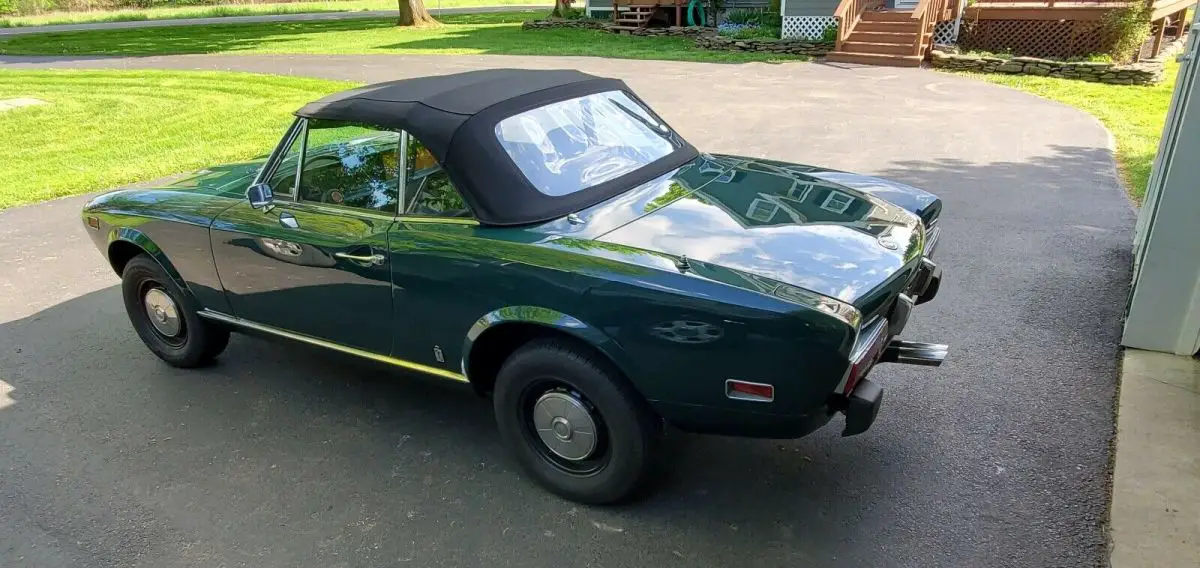 1975 fiat spider 124 convertible green rwd manual