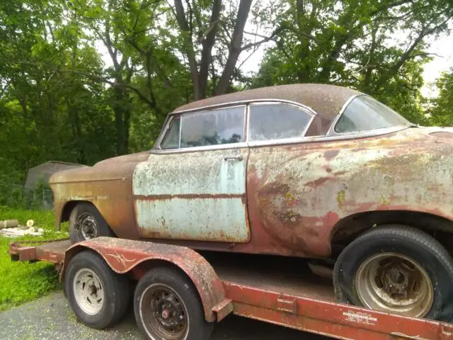 1953 chevrolet bel air hardtop coupe brown/green rwd manual hardtop