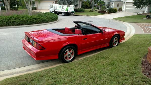 camaro 1991 rs clean red convertible