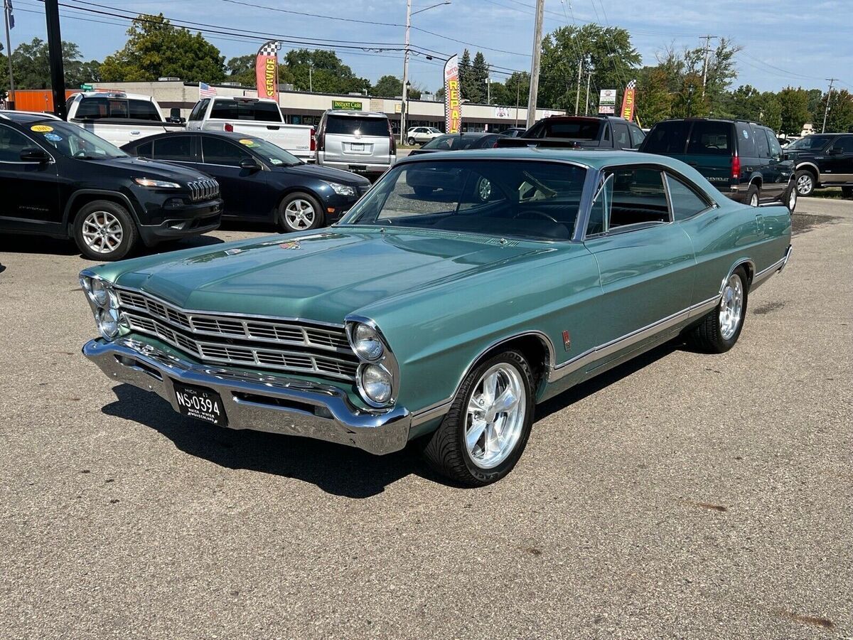 1967 ford galaxy 500 hardtop green rwd automatic fastback
