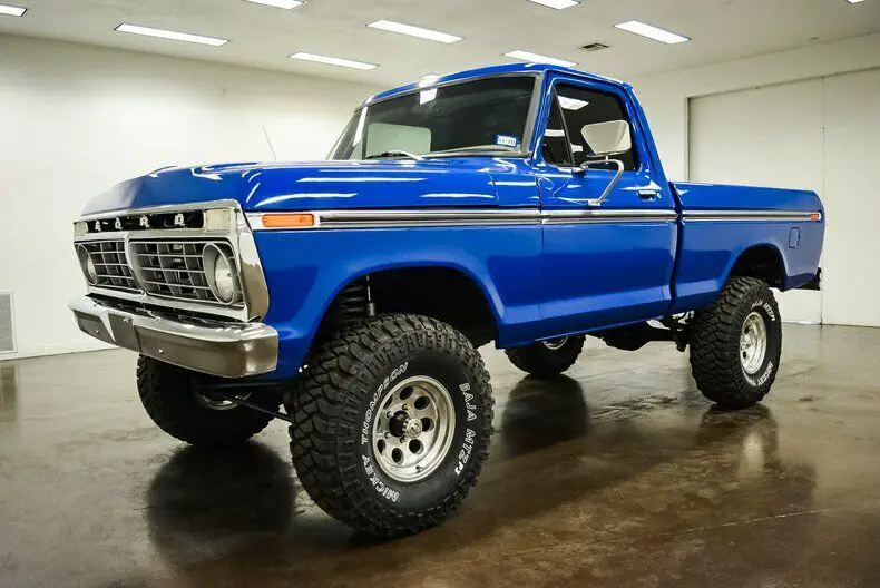 1975 ford f100 276 miles blue pickup truck 390 ford v8 4 speed manual