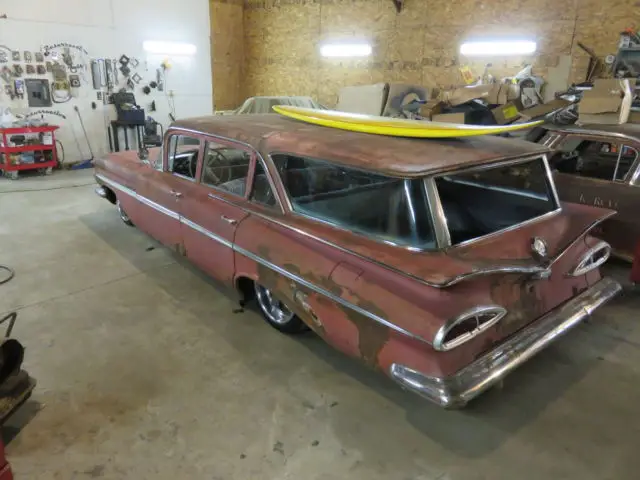 1959 chevy parkwood wagon. bagged. patina. rat rod. air ride. runs great. bada$$