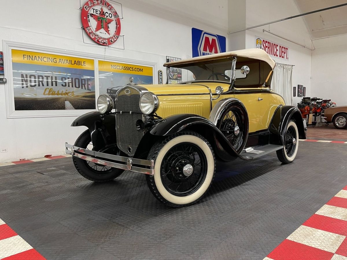ford model a yellow with 2,099 miles, for sale!