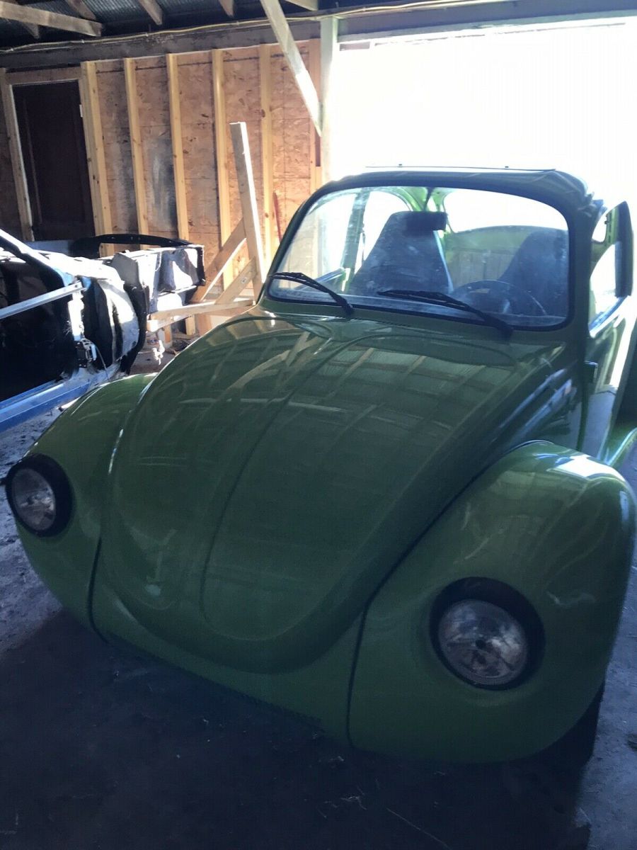 1973 volkswagen super beetle sedan green rwd manual custom