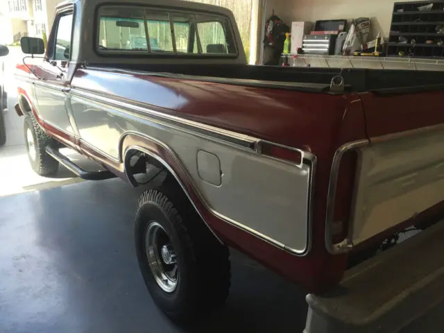 1977 f150 custom 4x4 long bed 4 speed top loader manual, ps, pb, cold ac 460 bb