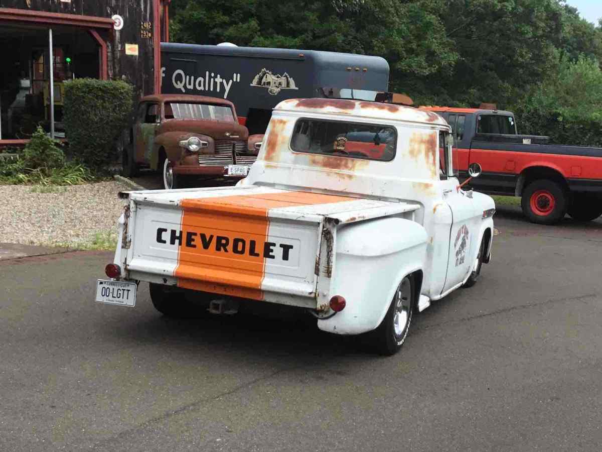 1959 chevrolet 3100 pickup grey rwd automatic step side