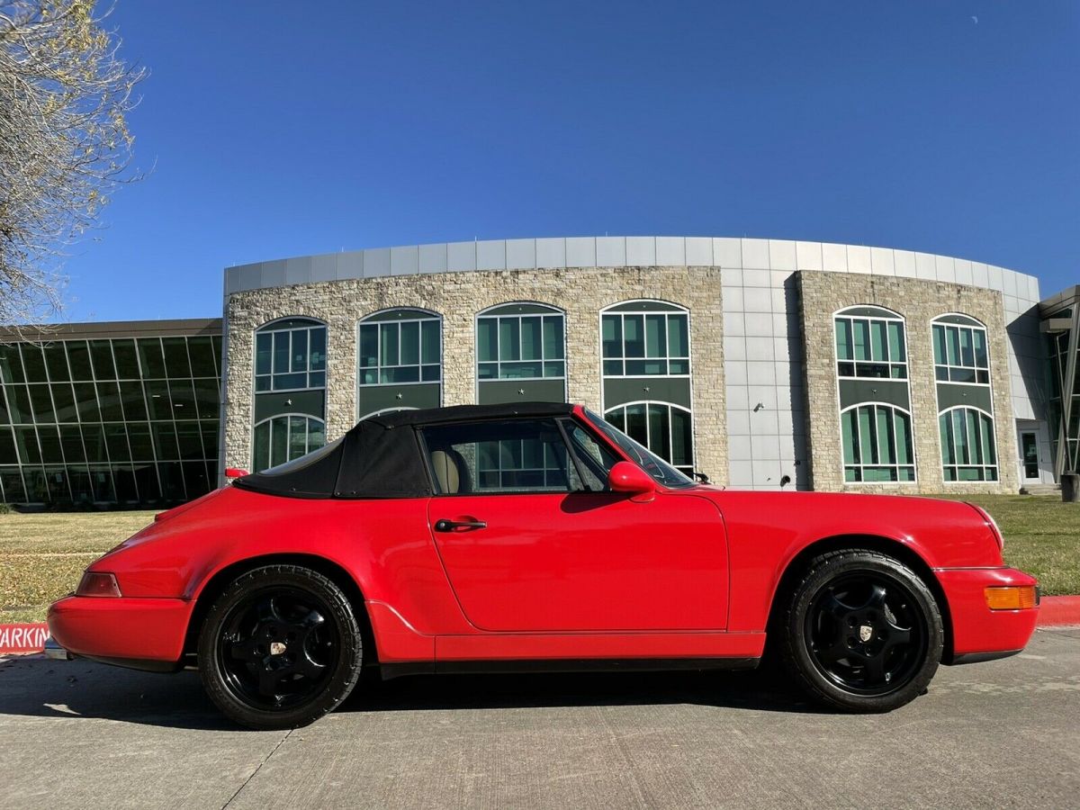 1991 porsche 911 convertible red rwd manual carrera 2