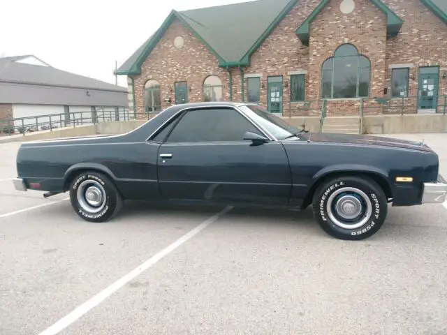 beautiful dark blue 1986 chevy el camino