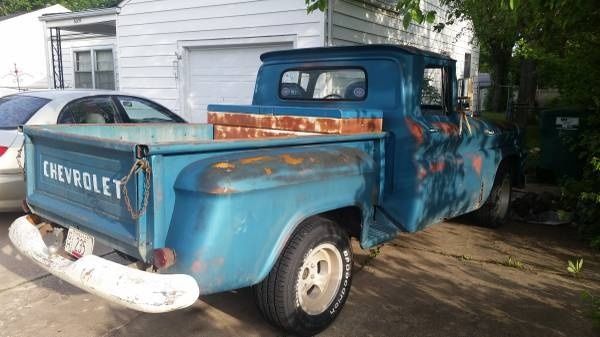 1962 chevrolet c10 short bed stepside 350 3-on-the-tree