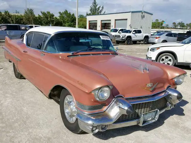 1957 cadillac series 62 clean title/ ac 23179 miles dusty rose 2dr hardtop v8 3