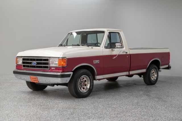 1990 ford f150 xlt lariat 32671 miles red/white pickup truck 5.0 l 4-spd auto