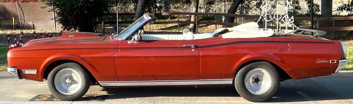 1969 mercury montego convertible red rwd automatic mx