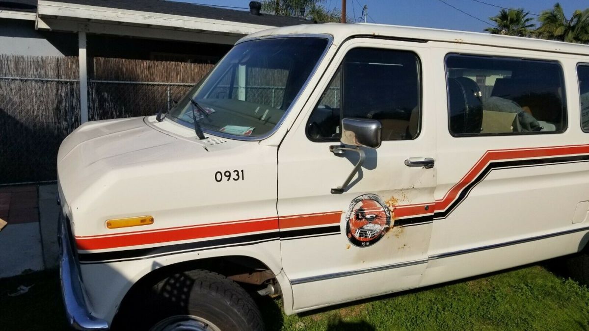 1991 ford xl e-series cargo van with rack 460 engine runs well