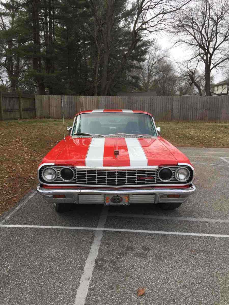 1964 chevrolet impala red rwd manual coupe