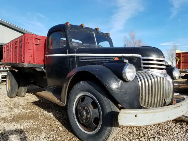 1946 chevrolet 1 1/2 ton kansas farm dump work patina truck car hauler project