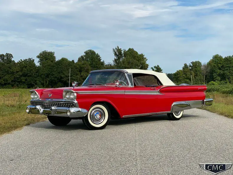 1959 ford fairlane 500 galaxie sunliner convertible frame-off restoration a/c
