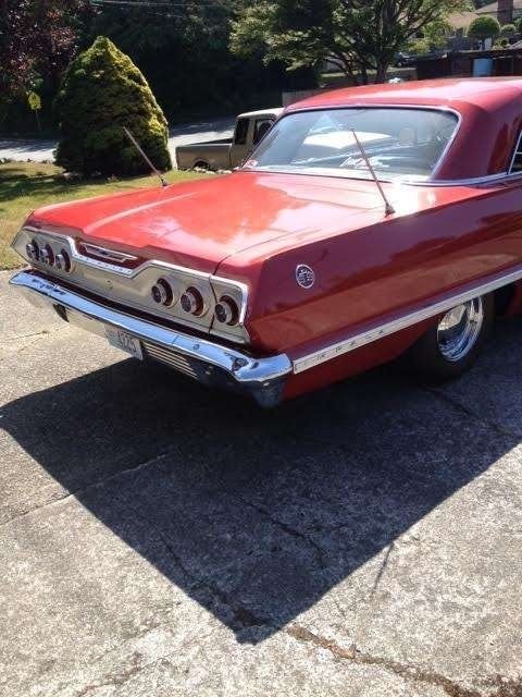 1963 chevrolet impala ss 350hp 327 high performance v8 gas 2-spd automatic wa st
