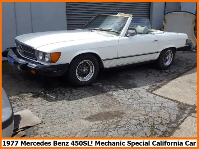 1977 mercedes benz 450sl roadster! blue plate calif. classic mechanic special!