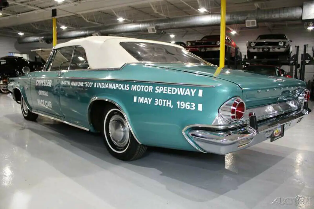 1963 chrysler 300 pace setter convertible mopar 383ci documented car #s match