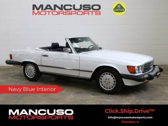 1989 mercedes-benz 560 sl roadster 75515 miles arctic white v8 automatic