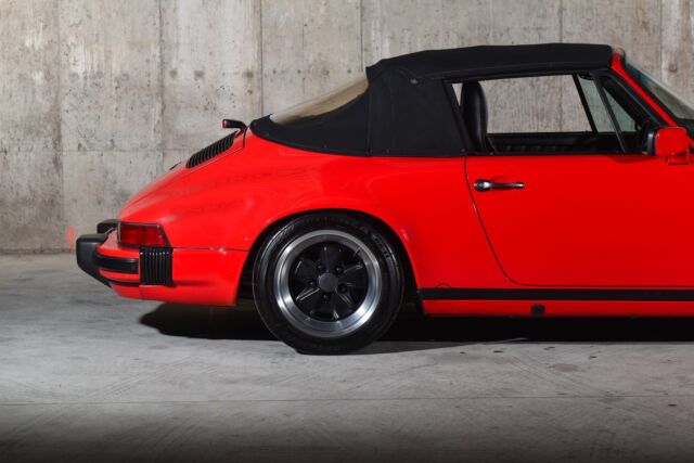 1986 porsche 911 carrera 93503 miles red convertible h6 3.2l m
