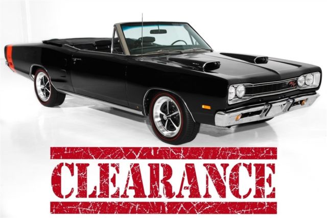 1969 dodge coronet black r/t 440ci rotisserie restored convertible