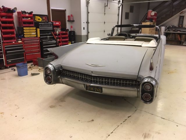 1960 cadillac eldorado biarritz-calif titled tri power, silver/silver, a/c