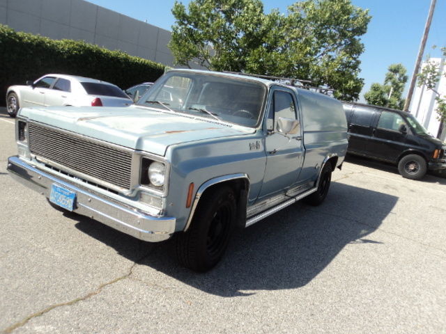 1977 chevrolet custom deluxe 20 c20 pickup truck with camper clean