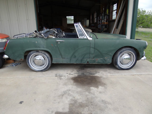 1968 austin healey sprite project car, green, used, two door, convertible