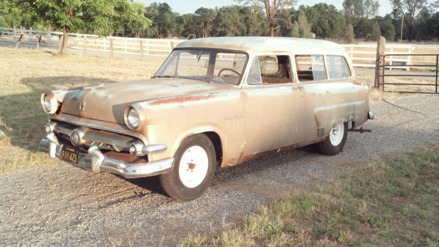 1954 ford ranch wagon 2 door woody surf wagon rat rod resto rod potential