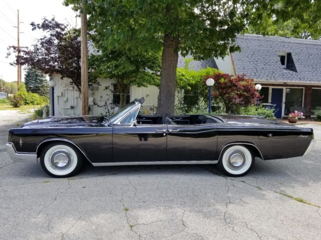 1966 lincoln continental convertible black/black/black