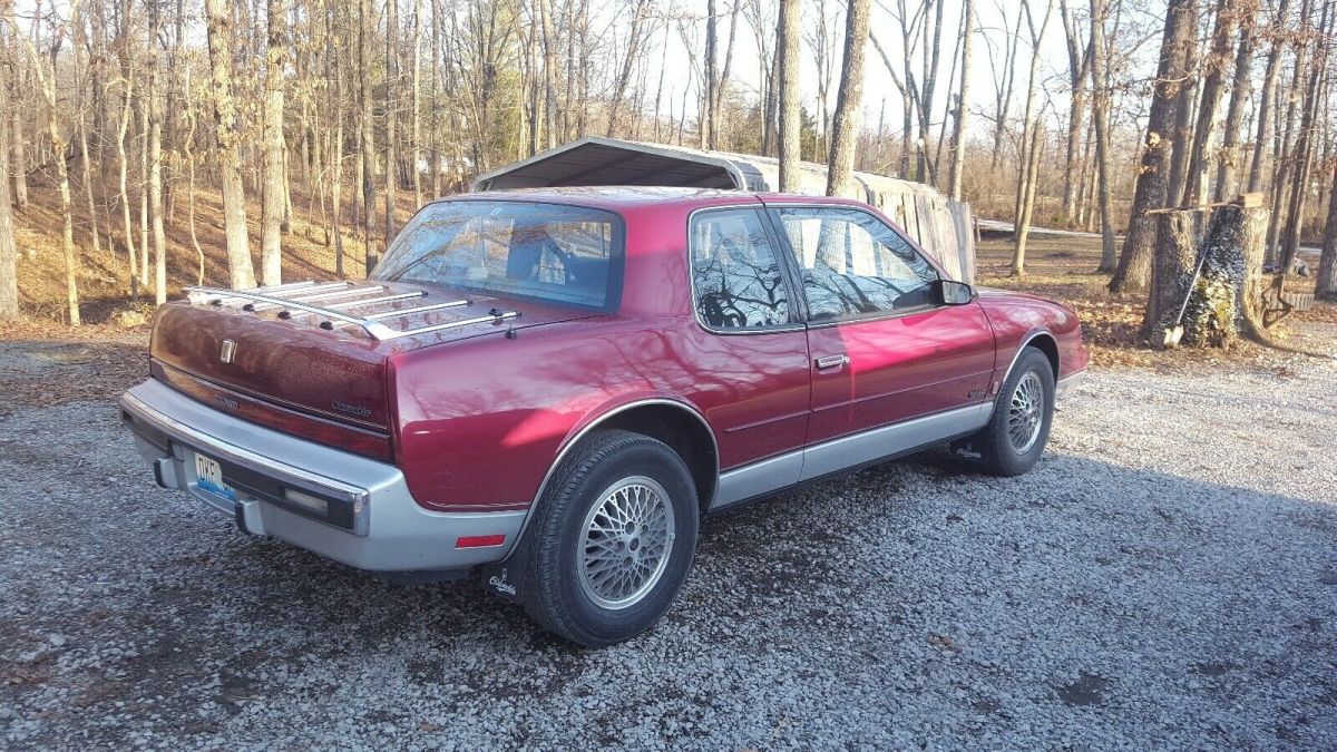 1987 oldsmobile toronado coupe red fwd automatic brougham